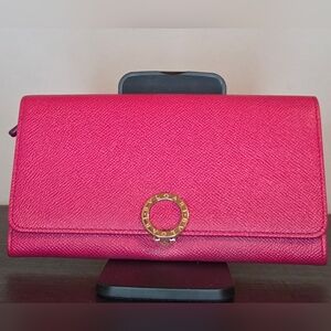 ✨ Bvlgari Pink Saffiano Leather Long Wallet | Like New